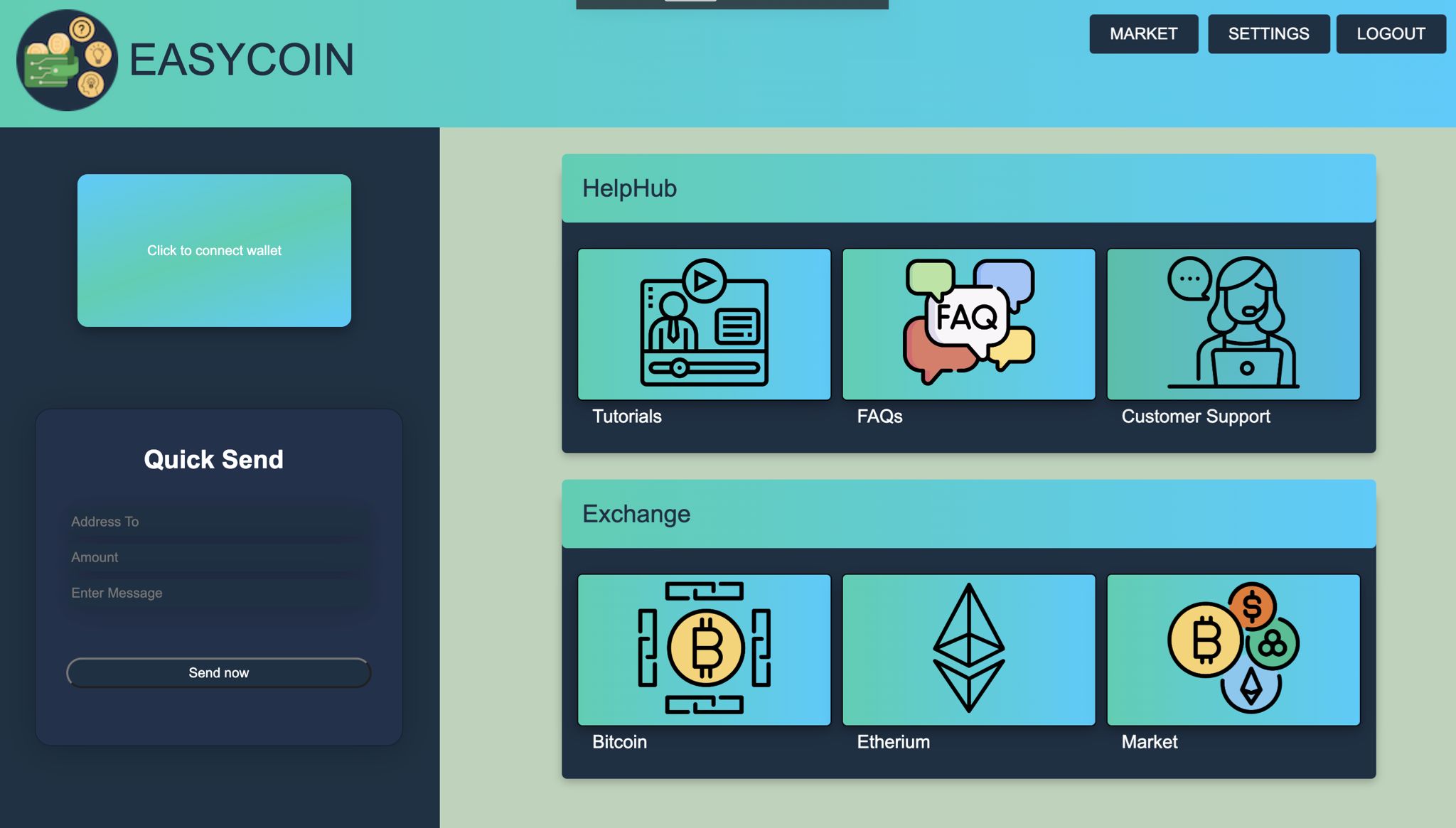 EasyCoin - Web3 Crypto Application Preview